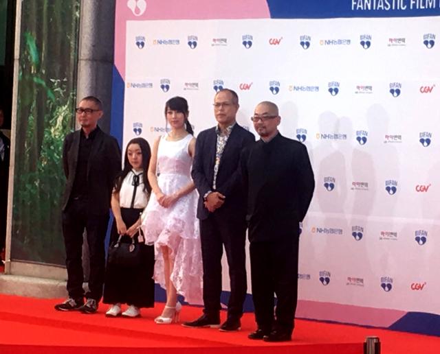 画像: 右より)西村監督、田中要次、百合沙、笹野鈴々音 山口幸彦プロデューサー