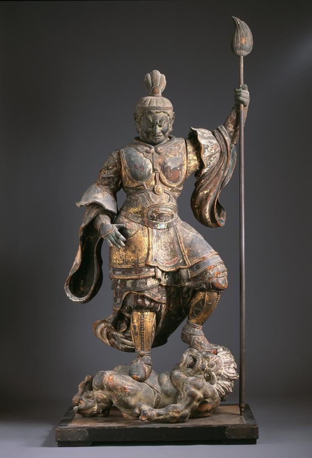 画像: 重要文化財「持国天立像」(じこくてんりゅうぞう) 平安時代末-鎌倉時代初 12世紀 木造彩色 像高170.7cm 興福寺伝来 益田鈍翁旧蔵 展示:全期間