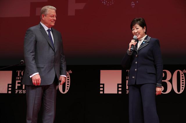 画像: アル・ゴア氏と小池都知事