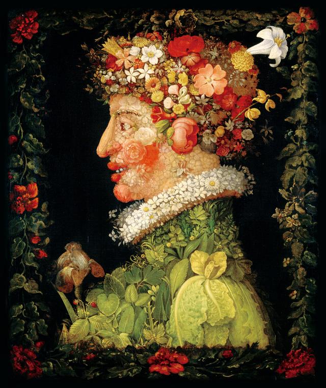画像: ジュゼッペ・アルチンボルド 《春》 1573年 Photo © RMN-Grand Palais (musée du Louvre) / Jean-Gilles Berizzi /distributed by AMF-DNPartcom