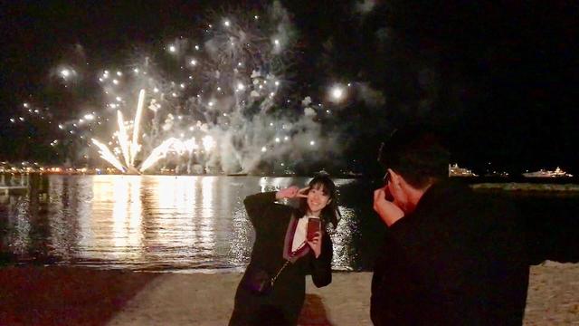 画像: 花火も満喫!