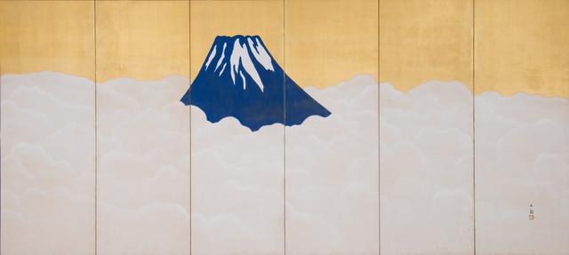 画像: 「群青富士」 1917年頃、横山大観、静岡県立美術館蔵(右隻)、 東京展:4月13日~5月6日 京都展:7月3日~7月22日
