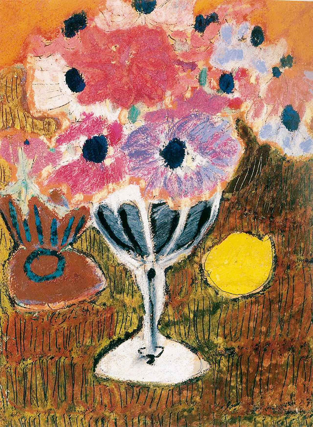 画像: 三岸節子《花1》 1940年頃 37.5 × 27.8cm サクラアートミュージアム蔵 ©︎MIGISHI