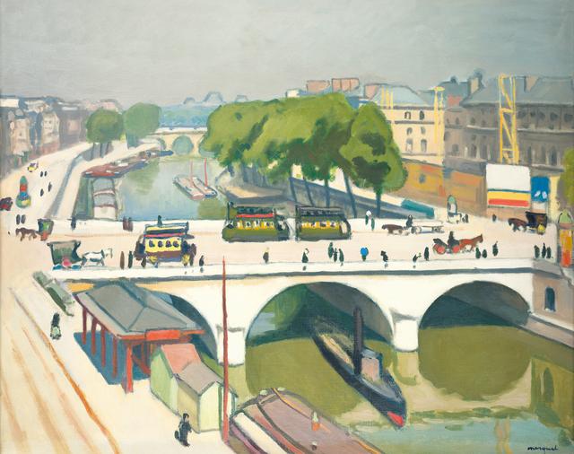 画像: アルベール・マルケ 《パリのサン=ミシェル橋》 1908年頃 油彩・カンヴァス Ⓒ The Pushkin State Museum of Fine Arts, Moscow.