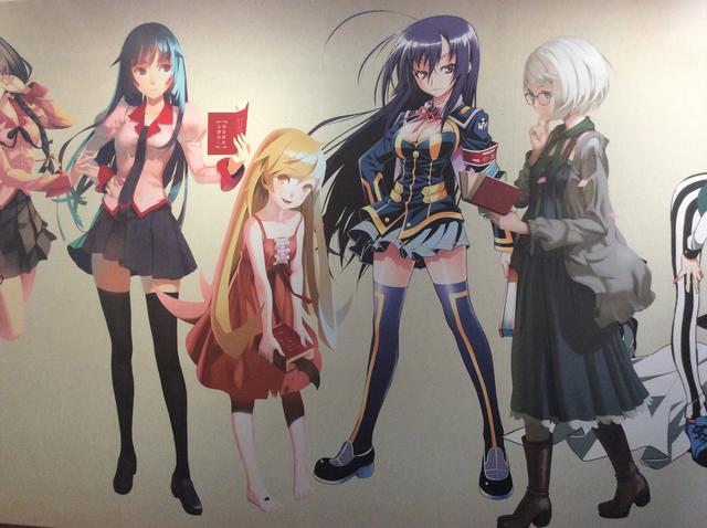 画像: 「西尾維新大辞展〜京都篇〜」西尾維新の世界の愛すべきキャラクターたち 左から、「〈物語〉シリーズ」より戦場ヶ原ひたぎ、「〈物語〉シリーズ」より忍野忍、「めだかボックス」より黒神めだか、「忘却探偵シリーズ」より掟上今日子 photo©︎cinefil