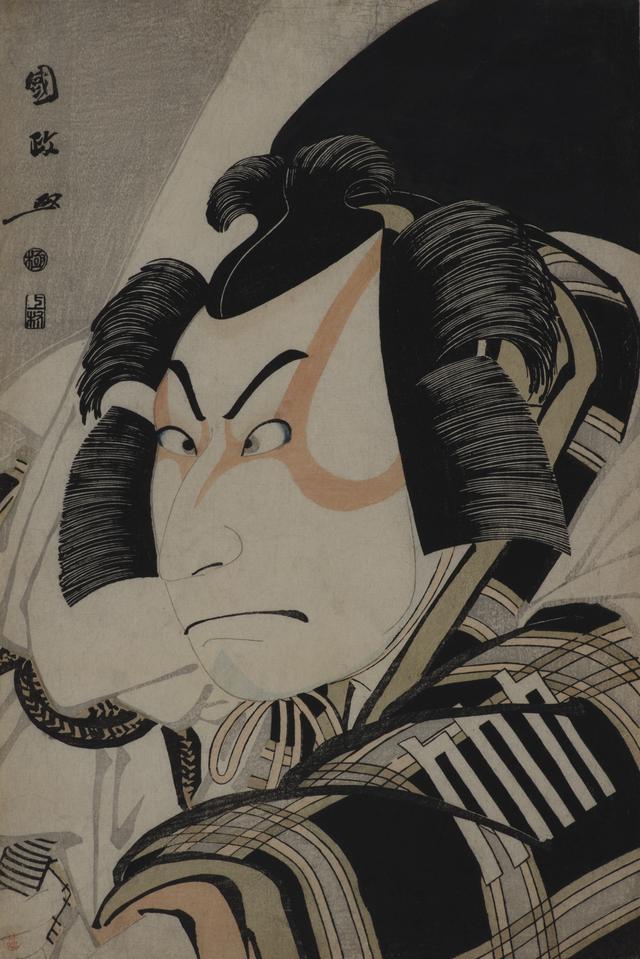 画像: 歌川国政「二代目中村仲蔵の松王丸」寛政8年(1796) 大判錦絵 (後期展示) ©︎Lee E . Dirks Collection