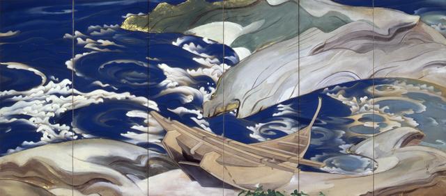 画像: 川端龍子《鳴門》(右隻)1929(昭和4)年 絹本・彩色 山種美術館