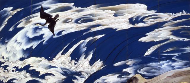 画像: 川端龍子《鳴門》(左隻)1929(昭和4)年 絹本・彩色 山種美術館