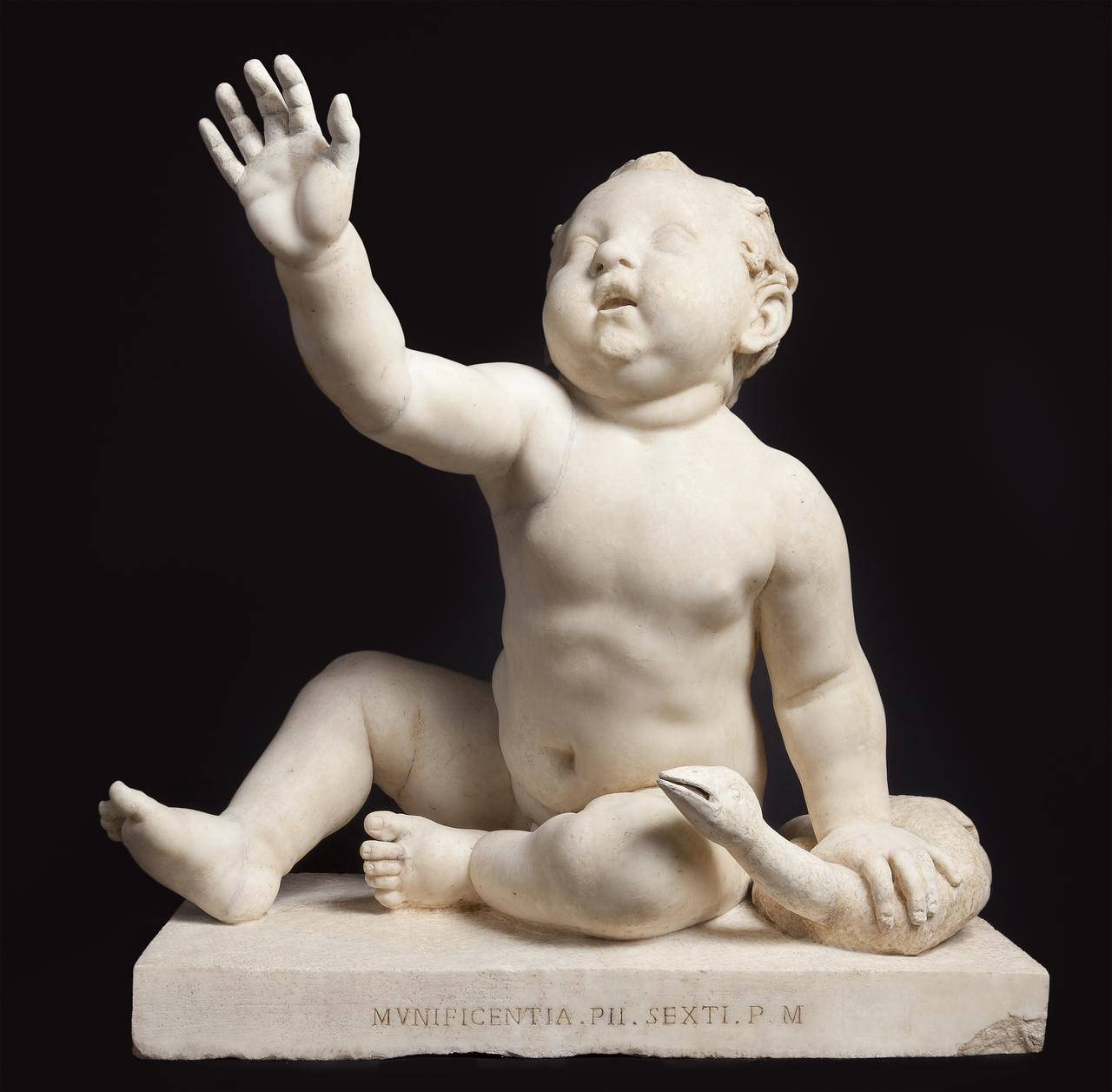 画像: 《プットーとガチョウ》 1世紀半ば ヴァチカン美術館蔵 61×63×44cm 大理石 Città del Vaticano, Musei Vaticani