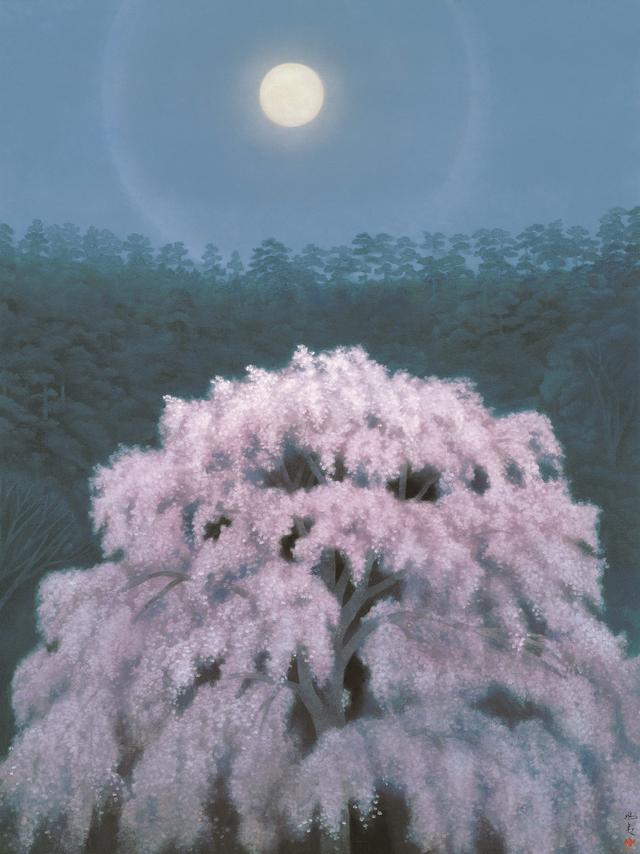 画像: 《花明り》東山魁夷 1968年 額装、紙本彩色 126.5×96.0cm 株式会社大和証券グループ本社蔵