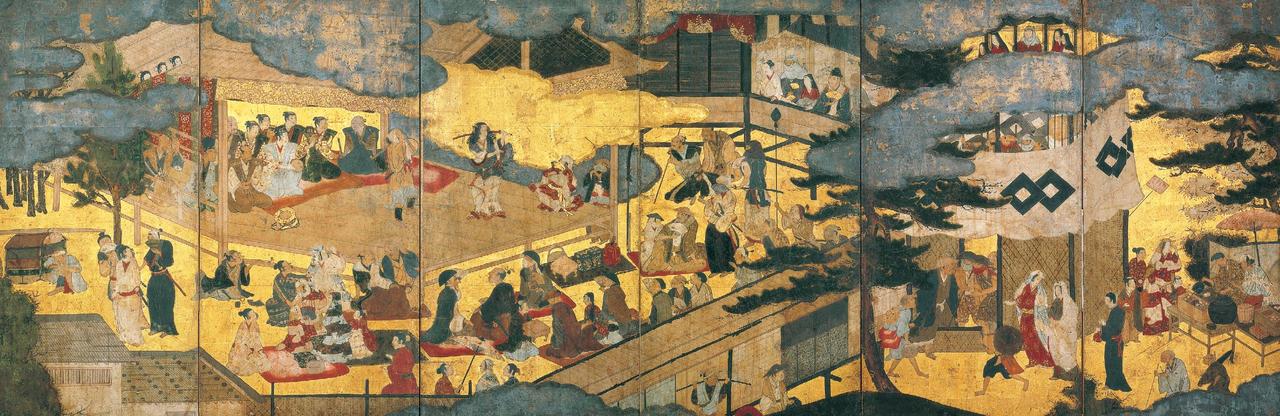 画像: 重要文化財 阿国歌舞伎図屏風 京都国立博物館