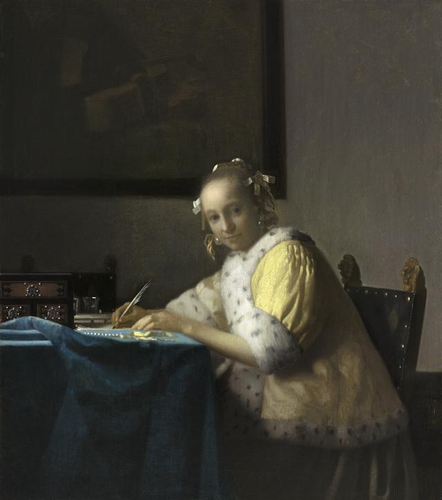 画像: ヨハネス・フェルメール《手紙を書く女》1665年頃 ワシントン・ナショナル・ギャラリー National Gallery of Art, Washington, Gift of Harry Waldron Havemeyer and Horace Havemeyer, Jr., in memory of their father, Horace Havemeyer, 1962.10.1