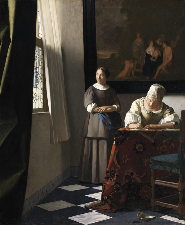 画像: ヨハネス・フェルメール《手紙を書く婦人と召使い》1670-1671年頃 アイルランド・ナショナル・ギャラリー Presented, Sir Alfred and Lady Beit, 1987 (Beit Collection) Photo © National Gallery of Ireland, Dublin NGI.4535