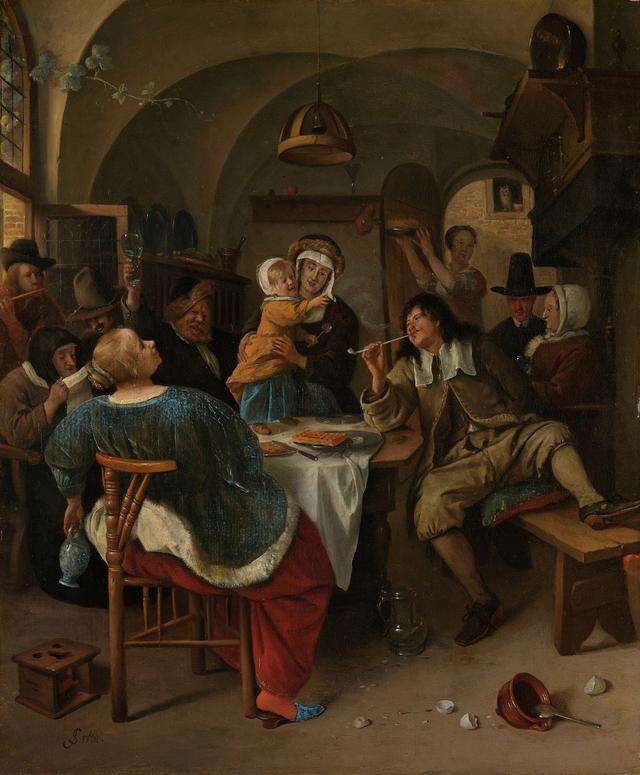 画像: ヤン・ステーン《家族の情景》1665-1675年頃 アムステルダム国立美術館 Rijksmuseum. On loan from the City of Amsterdam (A. van der Hoop Bequest)