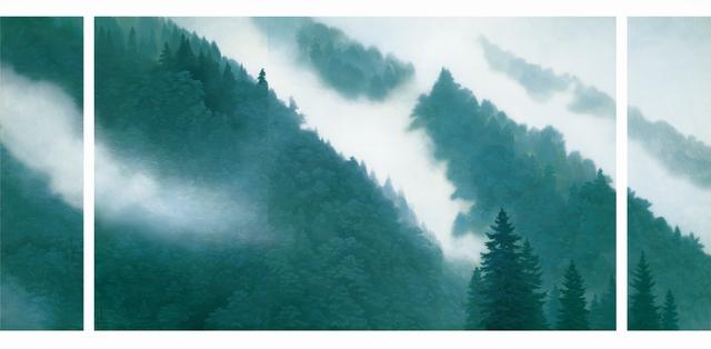 画像: 唐招提寺御影堂障壁画のうち、《山雲》(部分)東山魁夷 1975年 床貼付・襖 紙本彩色 唐招提寺蔵