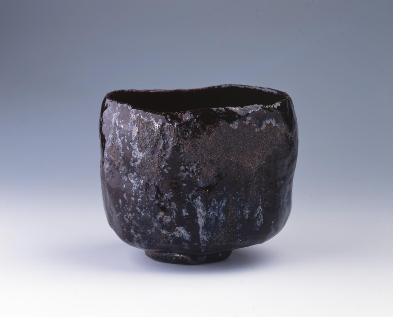 画像: 益田非黙作 黒茶碗 銘「翁さひ」 展示:全期間
