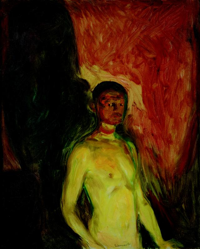 画像: エドヴァルド・ムンク《地獄の自画像》1903 年 油彩、カンヴァス 82×66cm .