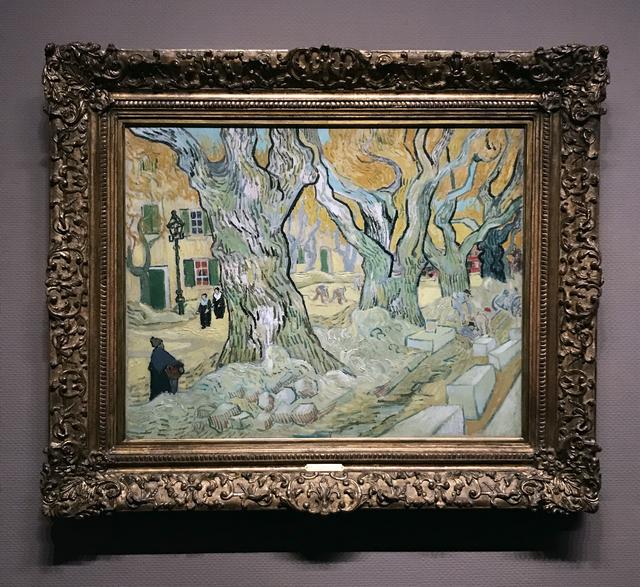 画像: 展示風景:フィンセント・ファン・ゴッホ《道路工夫》1889年 油彩/カンヴァス フィリップス・コレクション蔵 photo©cinefil