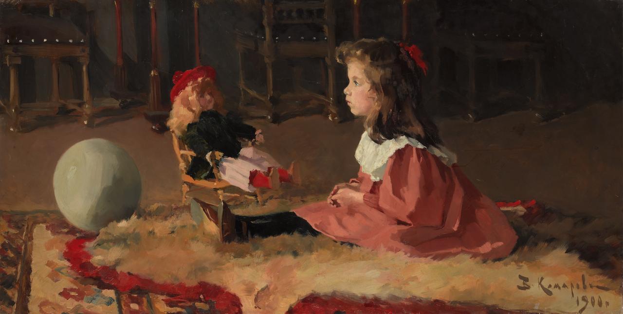 画像: ワシーリー・コマロフ 《ワーリャ・ホダセーヴィチの肖像》1900年 油彩・キャンヴァス © The State Tretyakov Gallery
