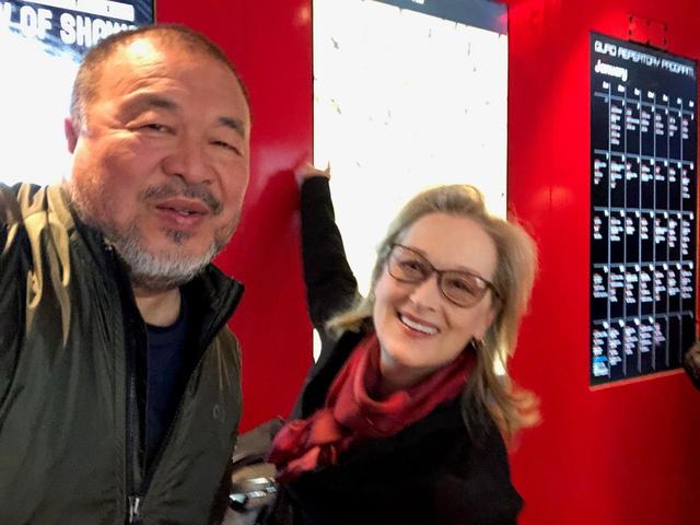 画像: Ai Weiwei with Meryl Streep at the special screening of HUMAN FLOW