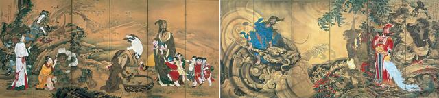 画像: 曽我蕭白 《群仙図屏風》 紙本着色 六曲一双 各172.0×378.0cm 明和元年(1764) 文化庁 重要文化財 【展示期間:3月12日~4月7日】