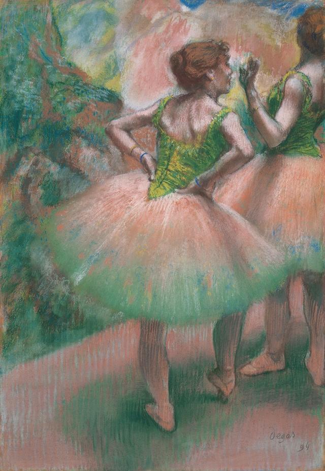 画像: エドガー・ドガ《踊り子たち(ピンクと緑)》 1894年 パステル/紙 吉野石膏コレクション