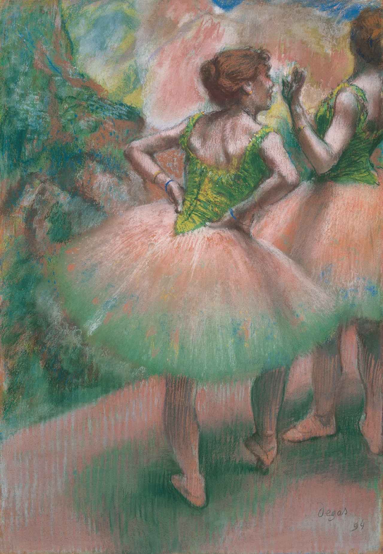 画像: エドガー・ドガ《踊り子たち(ピンクと緑)》 1894年 パステル/紙 吉野石膏コレクション