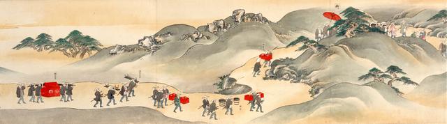 画像: 「楽宮下向絵巻」(部分) 青木正忠/画 文化元年(1804) 東京都江戸東京博物館蔵