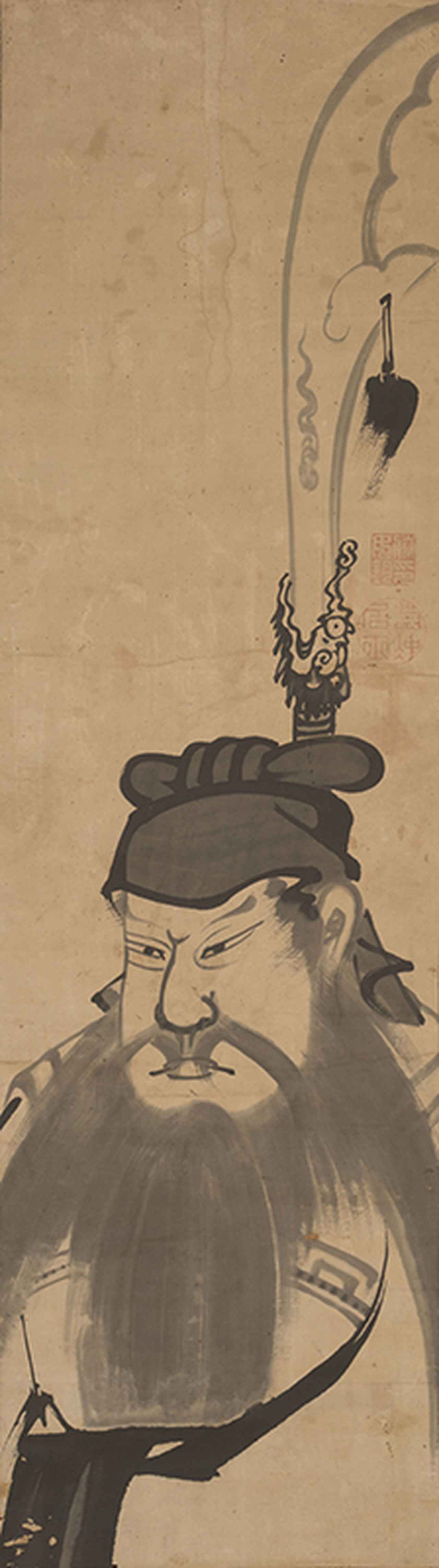 画像: 《関羽図》紙本墨画 個人蔵