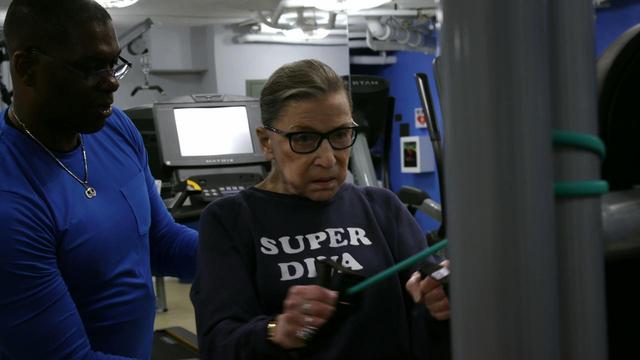 画像: ワークアウト中のRBG © Cable News Network. All rights reserved.