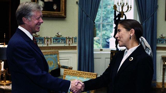画像: カーター大統領と若い頃のRBG © Cable News Network. All rights reserved.