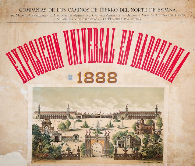 画像: G. L. ルイス《1888年バルセロナ万博のポスター》 1888年|クロマトグラフ・リトグラフ・紙 カタルーニャ図書館|© Biblioteca de Catalunya
