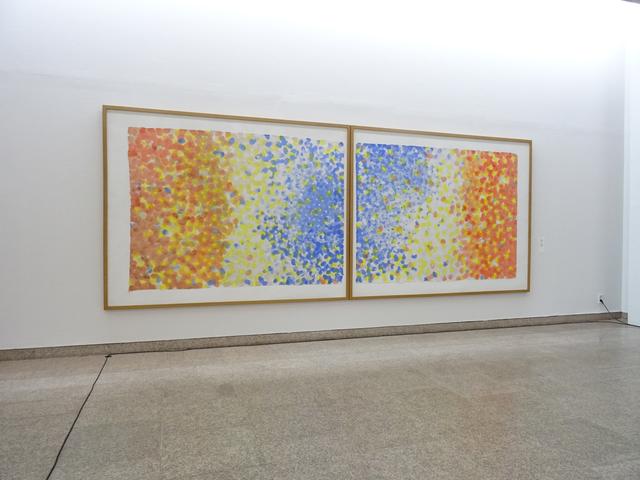 画像: Work 83 C 和紙、彩墨 Washi, Saiboku 183x473cm 1983
