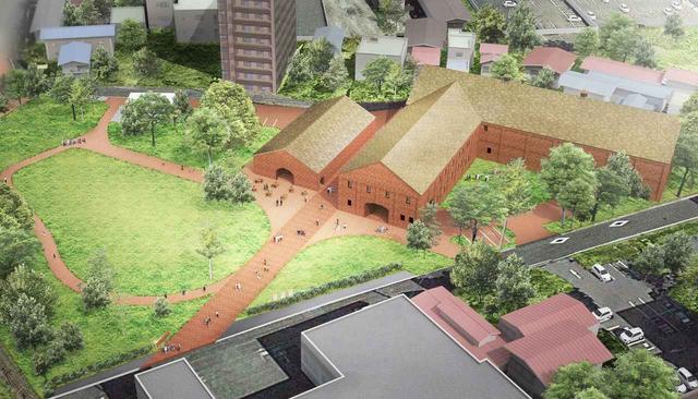 画像: 上空からみたシードルゴールドの屋根 ⒸAtelier Tsuyoshi Tane Architects