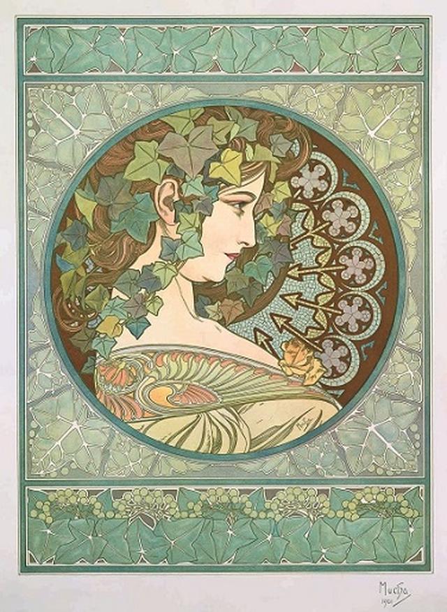 画像: アルフォンス・ミュシャ《ツタ》1901年 カラーリトグラフ ミュシャ財団蔵 ©Mucha Trust 2019