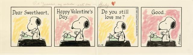 画像: 「ピーナッツ」原画 1985年2月14日 © Peanuts Worldwide LLC