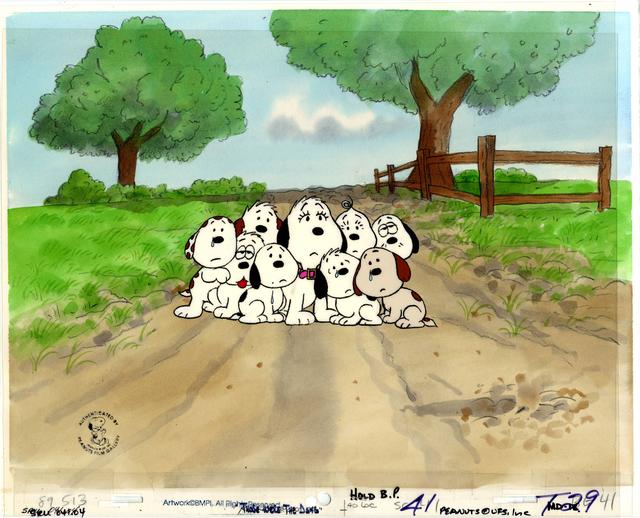 画像: テレビアニメーション『スヌーピー誕生』セル画 1991年 © Peanuts Worldwide LLC