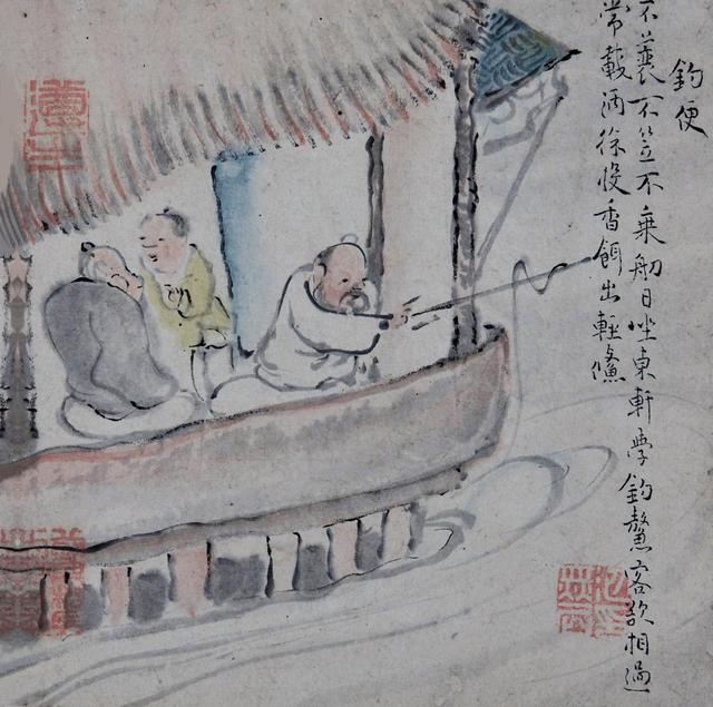 画像: 国宝 池大雅《十便図》より「釣便」 1771年|公益財団法人川端康成記念会蔵