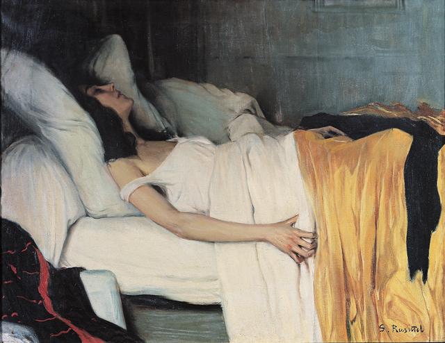 画像: サンティアゴ・ルシニョル《モルヒネ中毒の女》 1894年 油彩/カンヴァス カウ・ファラット美術館