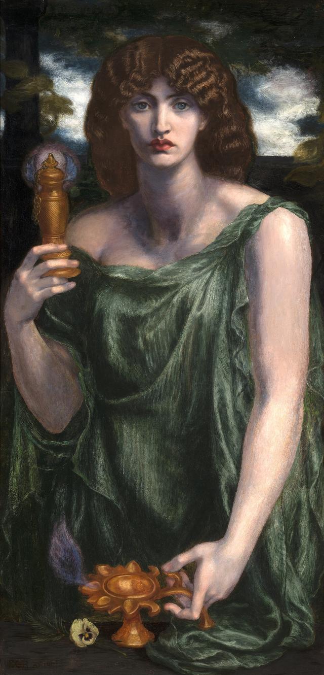画像: ダンテ・ゲイブリエル・ロセッティ《ムネーモシューネー(記憶の女神)》、1876-81年、デラウェア美術館 © Delaware Art Museum, Samuel and Mary R. Bancroft Memorial, 1935