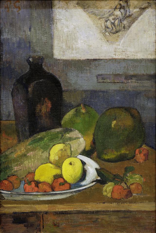 画像: ポール・ゴーギャン《ドラクロワのエスキースのある静物》1887年頃 Musée d’Art Moderne et Contemporain de Strasbourg, Photo Musées de Strasbourg.