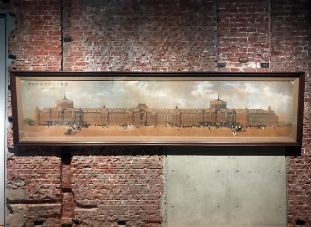 画像: 展示風景:辰野・葛西建築事務所《中央停車場建物展覧図》1911年頃、鉄道博物館蔵 photo©msaito