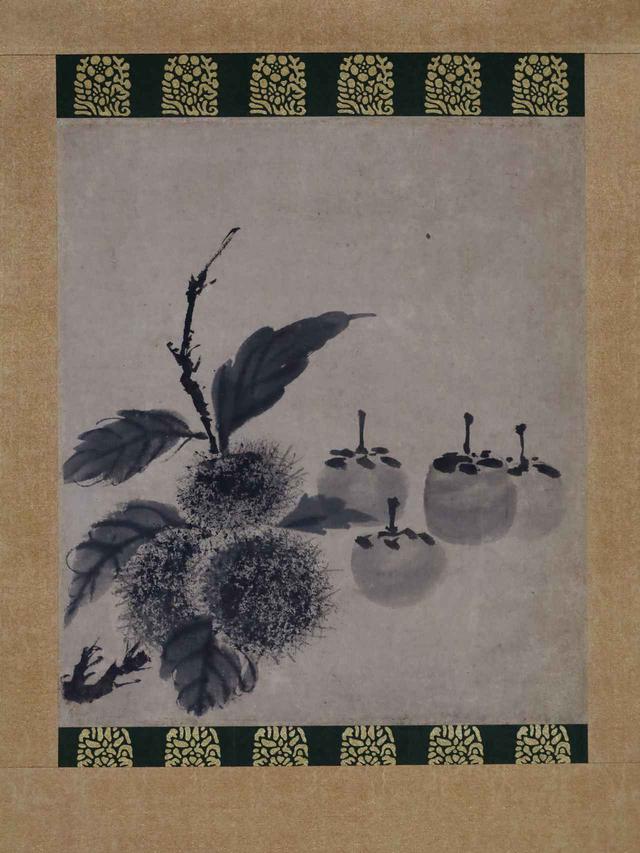 画像: 牧谿 柿栗図 宋時代 相国寺蔵
