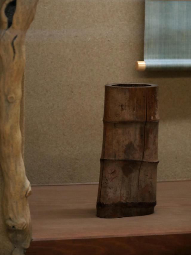 画像: 千利休 竹掛花入・銘「早舩・昔男」桃山時代 鹿苑寺蔵