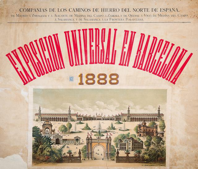 画像: G. L. ルイス《1888年バルセロナ万博のポスター》 1888年|クロマトグラフ・リトグラフ・紙 カタルーニャ図書館|© Biblioteca de Catalunya