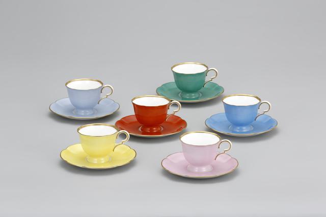 画像: 色蒔デミタス碗皿 1935‐45年 東京村田コレクション