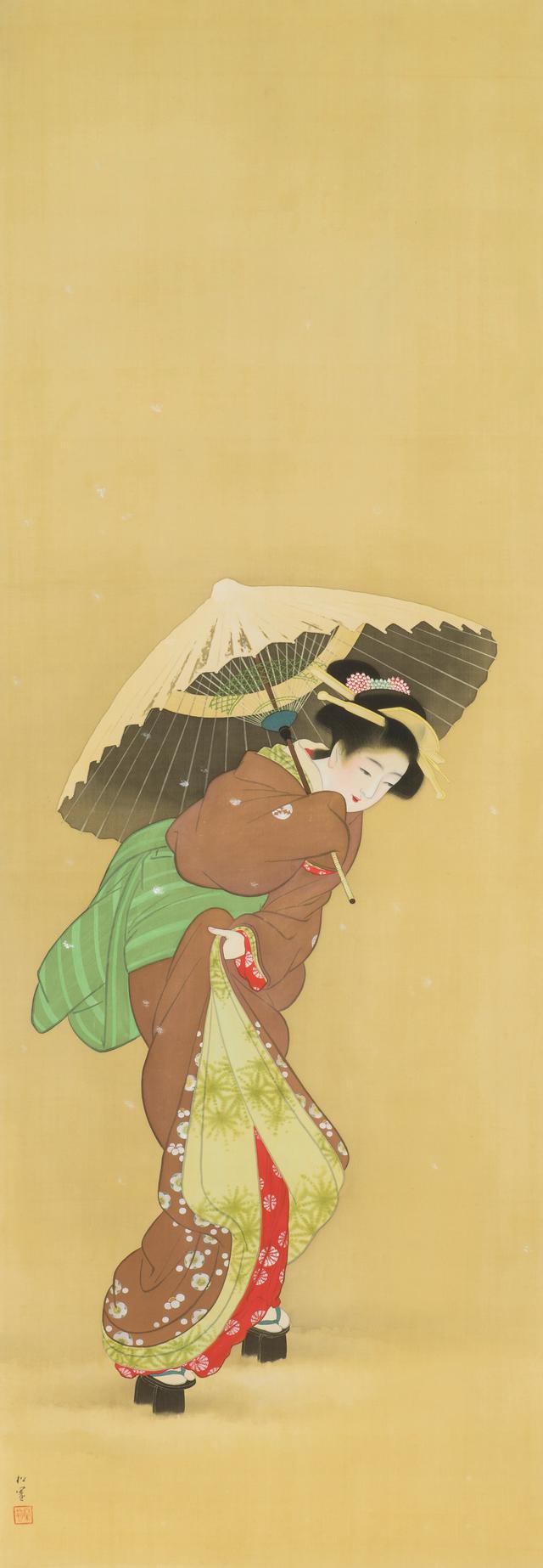 画像: 上村松園 「初雪」
