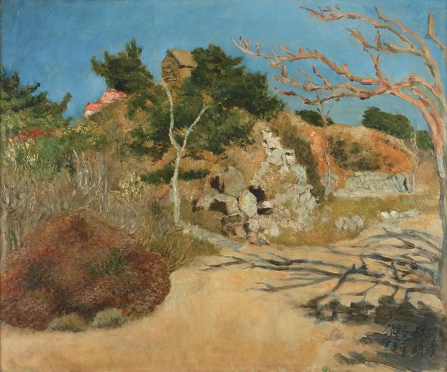 画像: 《路傍秋晴》 1929 年 11 月 油彩/麻布 59.5×71.5cm 吉野石膏株式会社