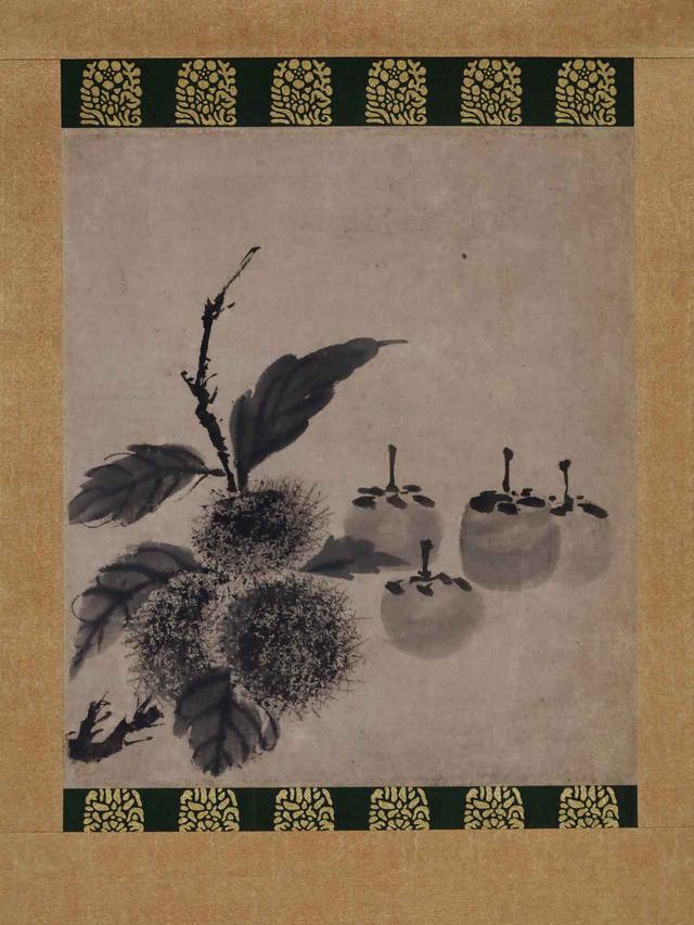 画像: 牧谿 柿栗図 宋時代 相国寺蔵