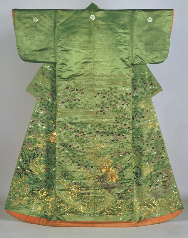 画像: 松蔦獅子流水模様小袖 江戸時代後期 国立歴史民俗博物館蔵